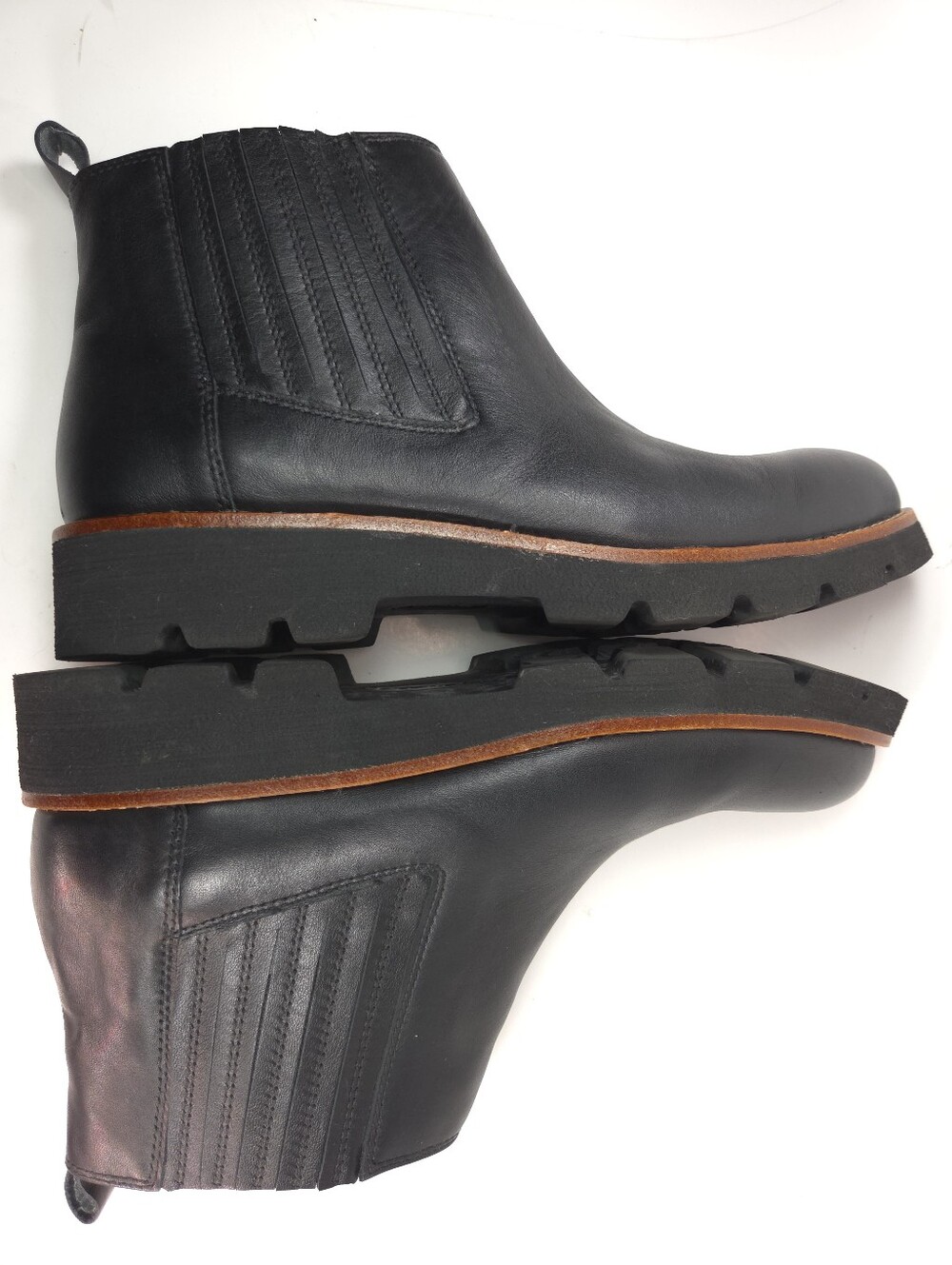 Söfft Paige Black Waterproof Leather Chelsea Boot w/ Lug Sole Sz 8.5 - Picture 10 of 16